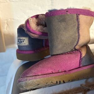 UGG Fuchsia and Charcoal Boots